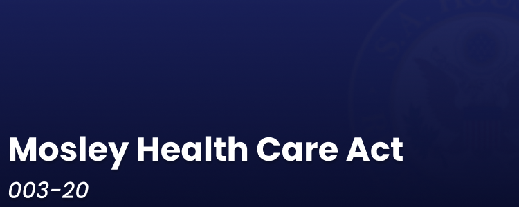 More information about "Mosley Health Care Act of 2020 [003-20]"
