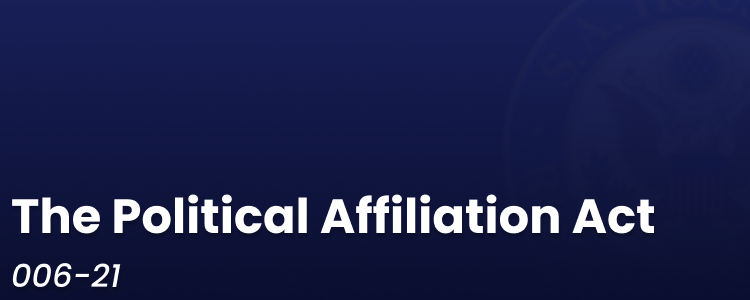 More information about "The Political Affiliation Act of 2021 [006-21]"