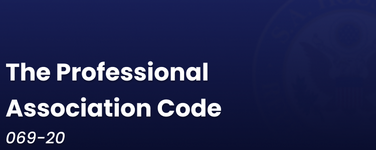 More information about "The Professional Association Code [069-20]"